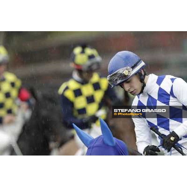 Cristian Demuro in the paddock before the Premio Carlo Chiesa Rome - Capannelle racecourse, 15th april 2012 photo Stefano Grasso