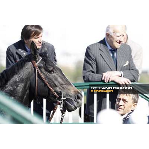 Sopran Montieri after winning the Premio Rovato. Milano - San Siro galopp racecourse, 22nd april 2012 photo Stefano Grasso