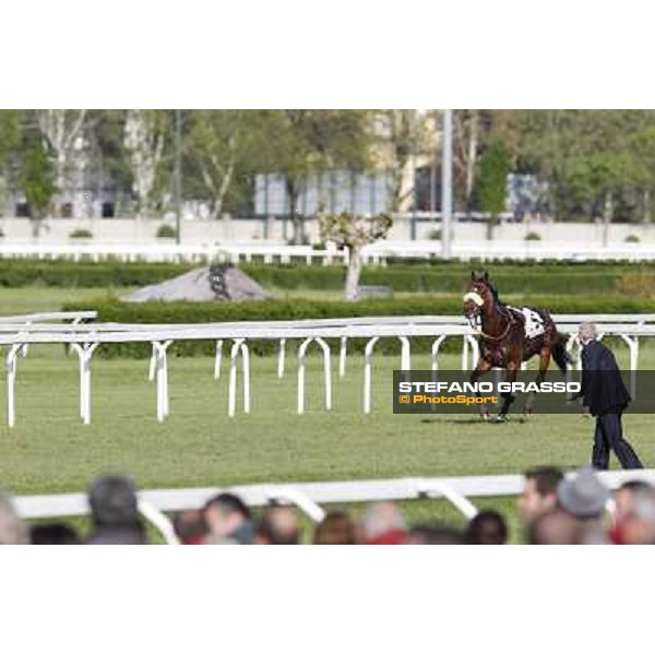 Alduino Botti and Mister Sandro Milano - San Siro galopp racecourse, 22nd april 2012 photo Stefano Grasso