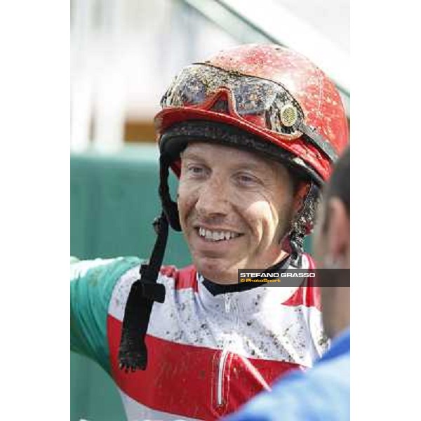 Luca Maniezzi returns home after winning the Premio Alberto Zanoletti di Rozzano Milano - San Siro galopp racecourse, 22nd april 2012 photo Stefano Grasso