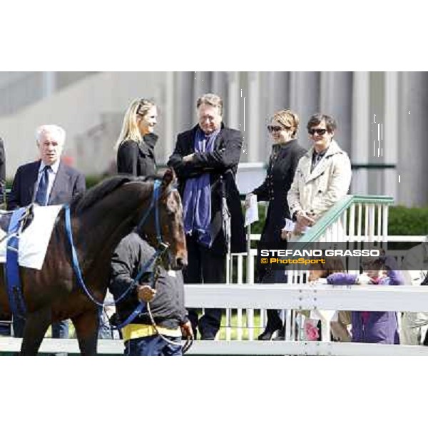 Owners and trainers enclosure at San Siro Milano - San Siro galopp racecourse, 22nd april 2012 photo Stefano Grasso