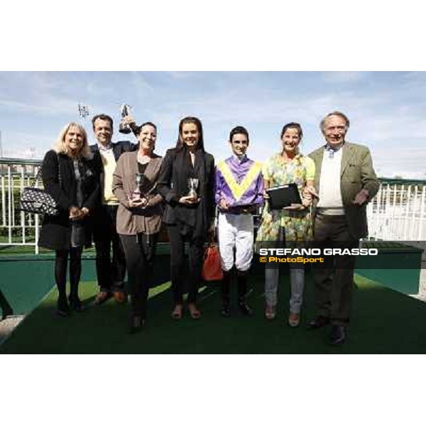 The winning connection of Premio Ambrosiano Milano - San Siro galopp racecourse, 22nd april 2012 photo Stefano Grasso