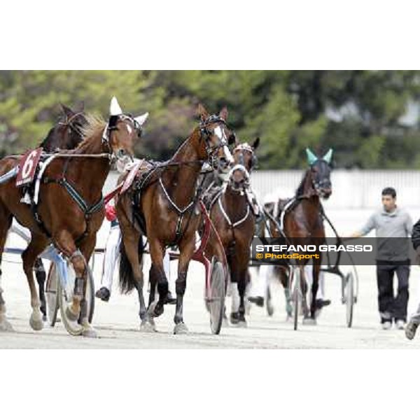 Oklahoma Ans before winning the Gran Premio d\'Europa filly Milano - San Siro trot racecourse, 25th april 2012 ph.Stefano Grasso