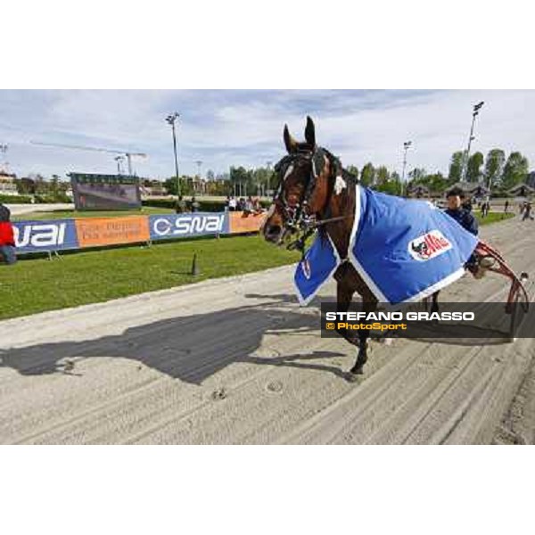 Owen Cr return home after winning the Gran Premio d\'Europa Milano - San Siro trot racecourse, 25th april 2012 ph.Stefano Grasso