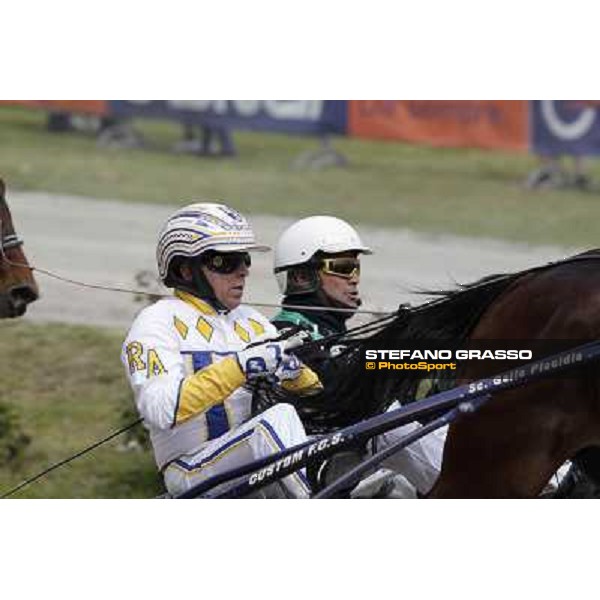 Roberto Andreghetti and Enrico Bellei Milano - San Siro trot racecourse, 25th april 2012 ph.Stefano Grasso