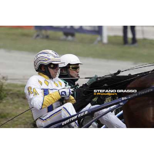 Roberto Andreghetti and Enrico Bellei Milano - San Siro trot racecourse, 25th april 2012 ph.Stefano Grasso