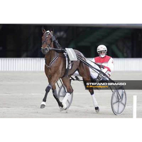 Jos Veerbeck and Potenza Om Milano - San Siro trot racecourse, 25th april 2012 ph.Stefano Grasso