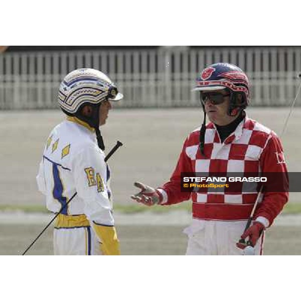 Roberto Andreghetti and Lorenzo Baldi Milano - San Siro trot racecourse, 25th april 2012 ph.Stefano Grasso