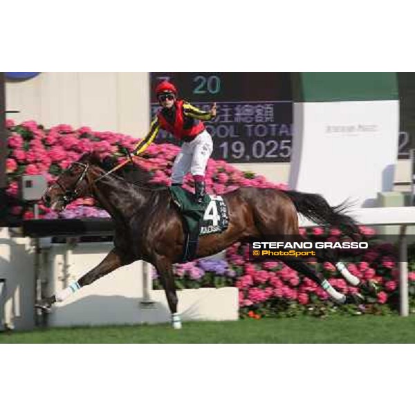 Umberto Rispoli on Rulership wins the Audemars Piguet QEII Cup Hong Kong - Sha Tin racecourse 29th april 2012 ph.courtesy Hong Kong Jockey Club