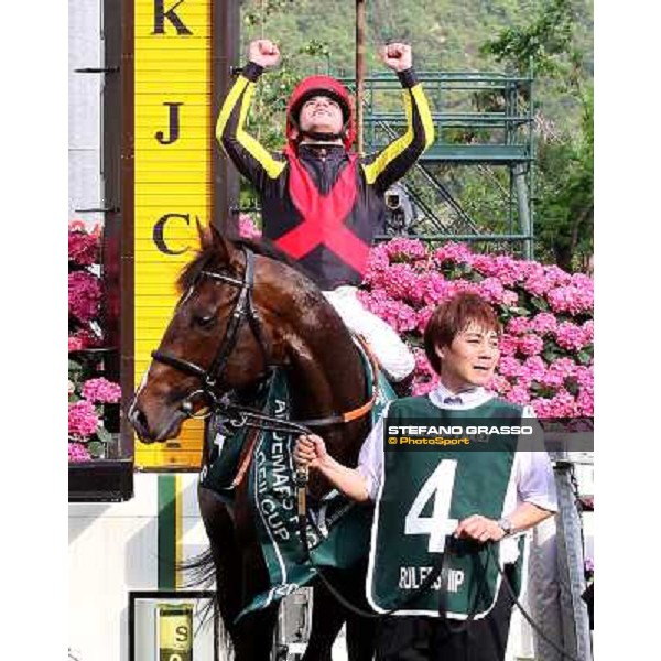 Umberto Rispoli on Rulership wins the Audemars Piguet QEII Cup Hong Kong - Sha Tin racecourse 29th april 2012 ph.courtesy Hong Kong Jockey Club