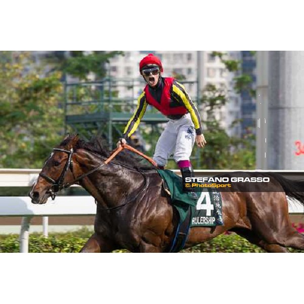 Umberto Rispoli on Rulership wins the Audemars Piguet QEII Cup Hong Kong - Sha Tin racecourse 29th april 2012 ph.Lo Chun Kit