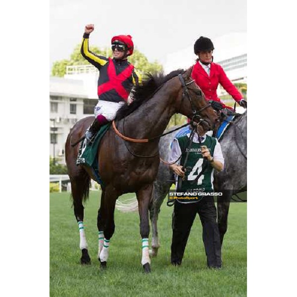 Umberto Rispoli on Rulership wins the Audemars Piguet QEII Cup Hong Kong - Sha Tin racecourse 29th april 2012 ph.Lo Chun Kit