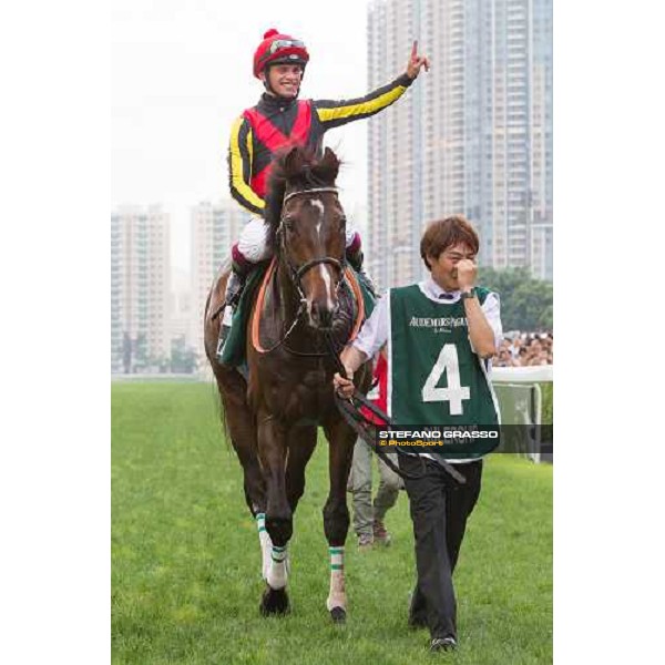 Umberto Rispoli on Rulership wins the Audemars Piguet QEII Cup Hong Kong - Sha Tin racecourse 29th april 2012 ph.Lo Chun Kit