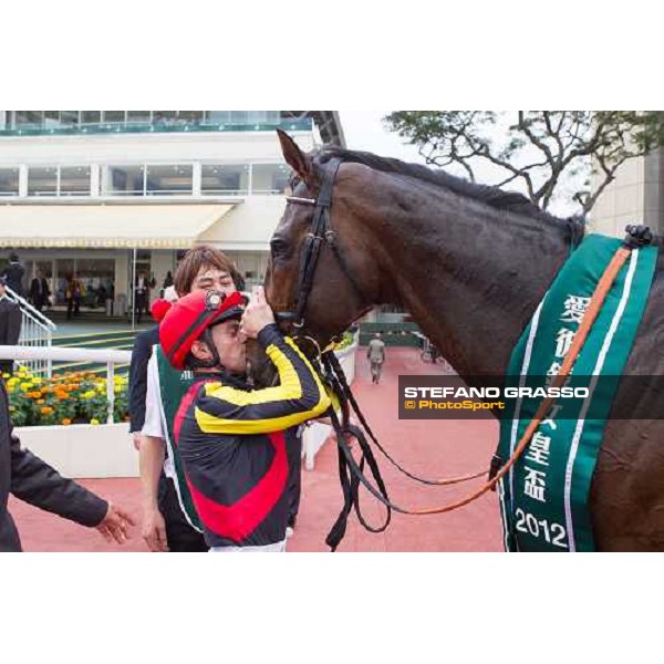 Umberto Rispoli on Rulership wins the Audemars Piguet QEII Cup Hong Kong - Sha Tin racecourse 29th april 2012 ph.Lo Chun Kit