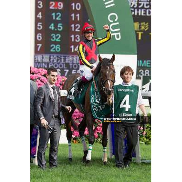 Umberto Rispoli on Rulership wins the Audemars Piguet QEII Cup Hong Kong - Sha Tin racecourse 29th april 2012 ph.Lo Chun Kit