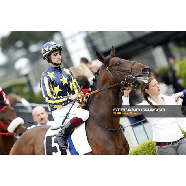 Fabio Branca on Malossol before winning the Premio Parioli Rome Capannelle racecourse, 29th april 2012 ph.Stefano Grasso