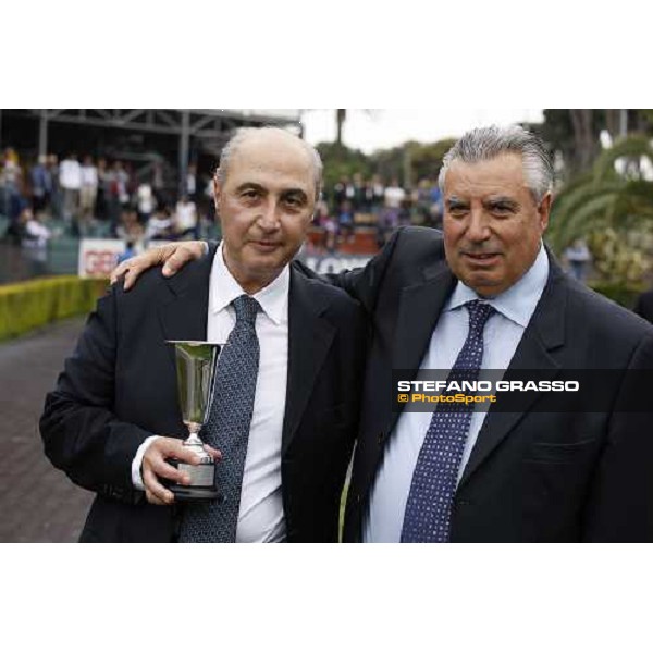 Mr.Moghrabi owner of Malossol and Giuseppe Botti after winning the Premio Parioli Rome Capannelle racecourse, 29th april 2012 ph.Stefano Grasso
