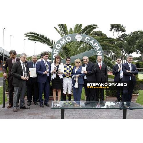 The prize giving ceremony of the Premio Regina Elena Rome Capannelle racecourse, 29th april 2012 ph.Stefano Grasso