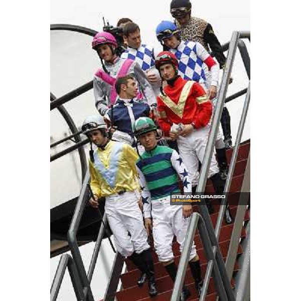 Jockeys ready for racing Rome - Capannelle racecourse, 29th apri l2012 ph.Stefano Grasso