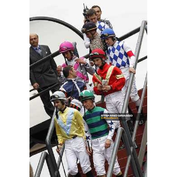 Jockeys ready for racing Rome - Capannelle racecourse, 29th apri l2012 ph.Stefano Grasso