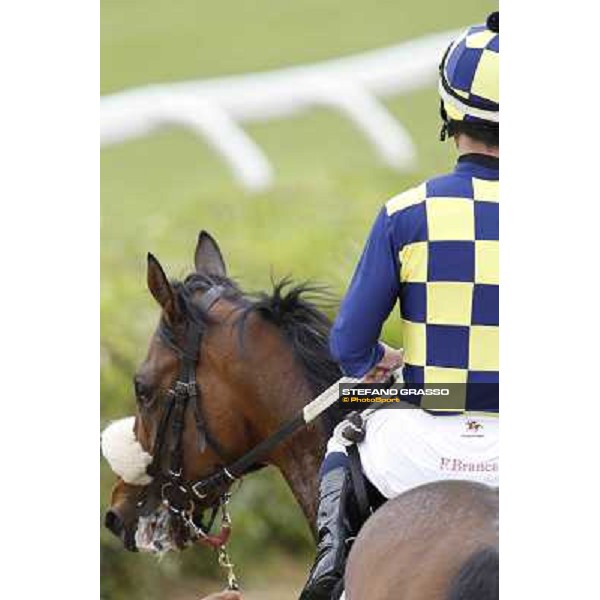 Fabio Branca returns home on Silent Killer after winning the Premio Distant Way Rome - Capannelle racecourse, 29th apri l2012 ph.Stefano Grasso