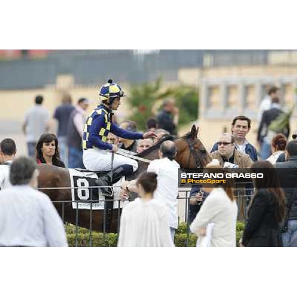 Fabio Branca returns home on Silent Killer after winning the Premio Distant Way Rome - Capannelle racecourse, 29th apri l2012 ph.Stefano Grasso