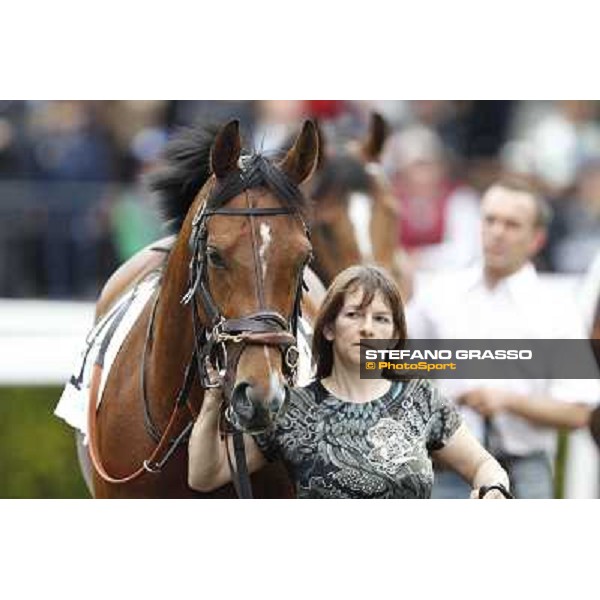 Farraaj parades in the paddock before the start of the Premio Parioli Rome - Capannelle racecourse, 29th apri l2012 ph.Stefano Grasso