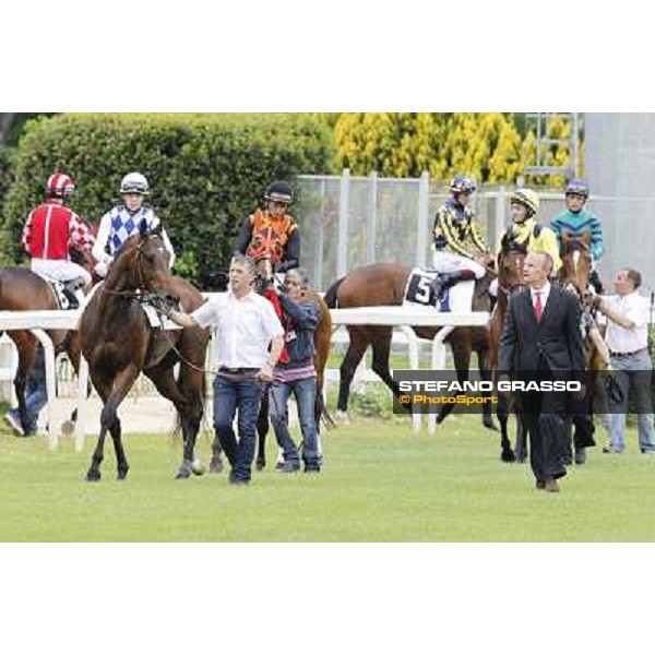 ing.Elio Pautasso opens the parade of the Premio Parioli Rome - Capannelle racecourse, 29th april 2012 ph.Stefano Grasso