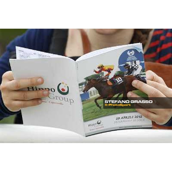 Racecard of Capannelle racecourse Rome - Capannelle racecourse, 29th april 2012 ph.Stefano Grasso