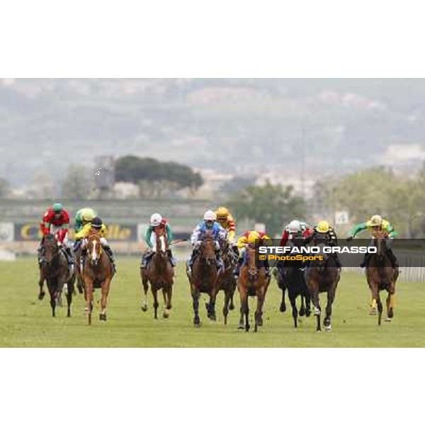 Maurizio Pasquale on Ragtimeband goes to win the Premio ITS Selected Yearling Sale Rome - Capannelle racecourse, 29th april 2012 ph.Stefano Grasso