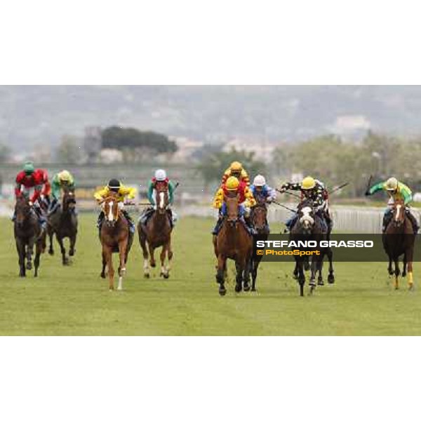 Maurizio Pasquale on Ragtimeband goes to win the Premio ITS Selected Yearling Sale Rome - Capannelle racecourse, 29th april 2012 ph.Stefano Grasso