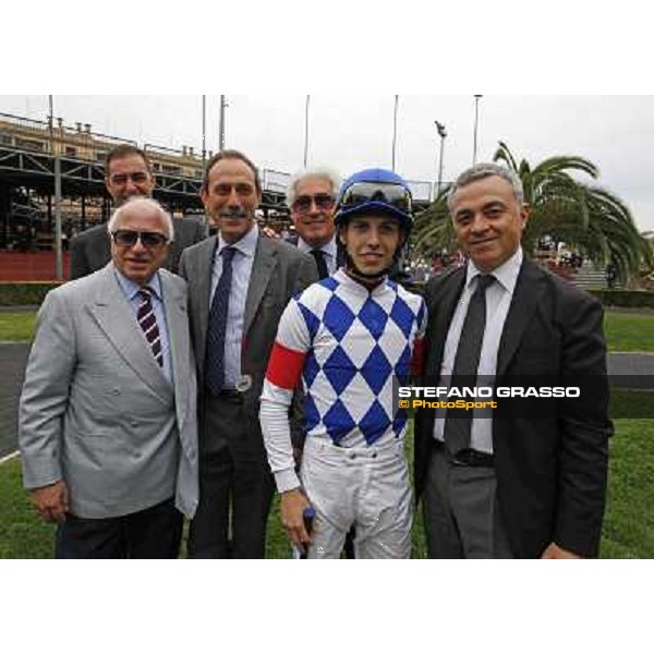 Sergio and Andrea Scarpellini, with Luigi Riccardi and Cristian Demuro and Fernando Canonici Rome - Capannelle racecourse, 29th april 2012 ph.Stefano Grasso