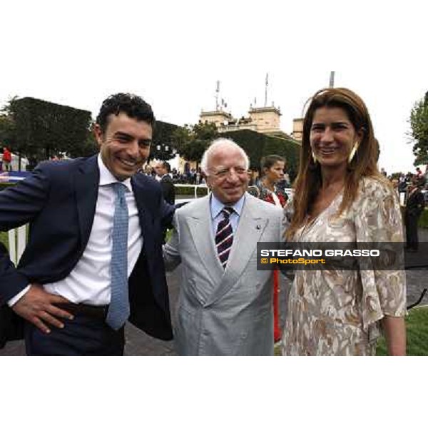 Sergio Scarpellini with Cristiana Brivio Sforza and Endo Botti after winning the Premio Signorino Rome - Capannelle racecourse, 29th april 2012 ph.Stefano Grasso