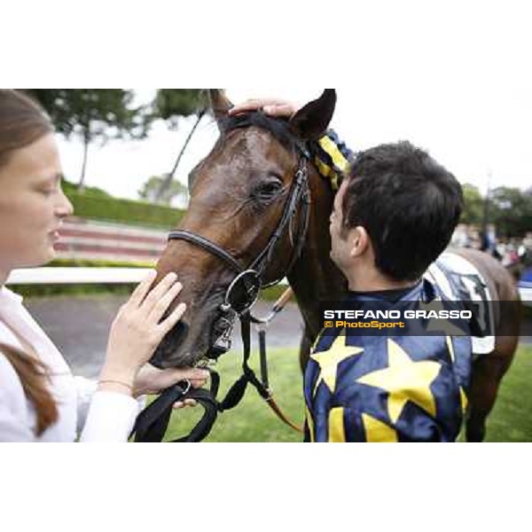 Fabio Branca and Malossol after winning the Premio Parioli Rome - Capannelle racecourse, 29th april 2012 ph.Stefano Grasso