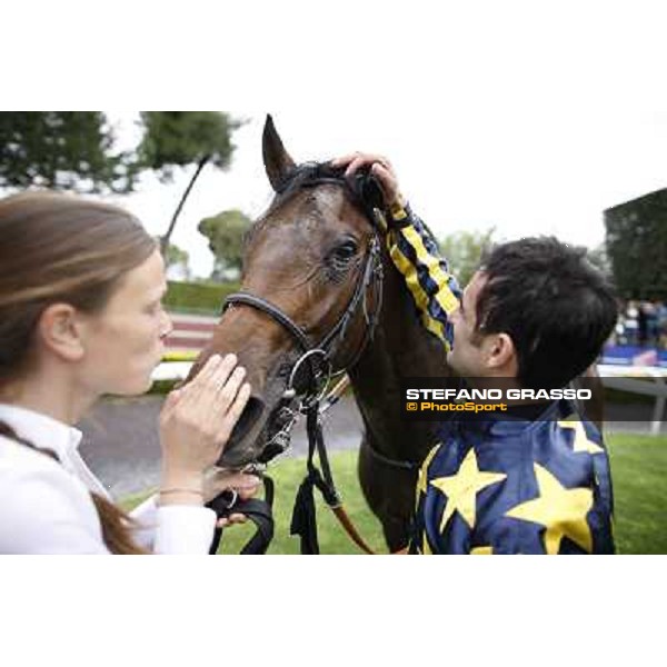 Fabio Branca and Malossol after winning the Premio Parioli Rome - Capannelle racecourse, 29th april 2012 ph.Stefano Grasso