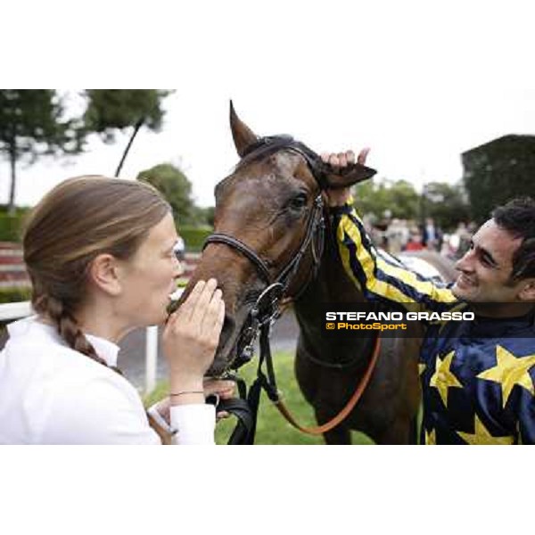 Fabio Branca and Malossol after winning the Premio Parioli Rome - Capannelle racecourse, 29th april 2012 ph.Stefano Grasso