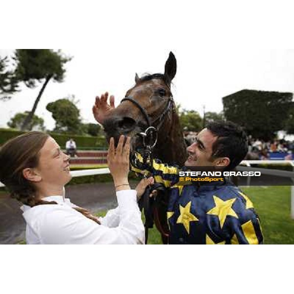 Fabio Branca and Malossol after winning the Premio Parioli Rome - Capannelle racecourse, 29th april 2012 ph.Stefano Grasso