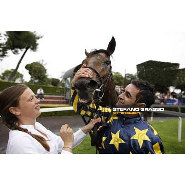 Fabio Branca and Malossol after winning the Premio Parioli Rome - Capannelle racecourse, 29th april 2012 ph.Stefano Grasso