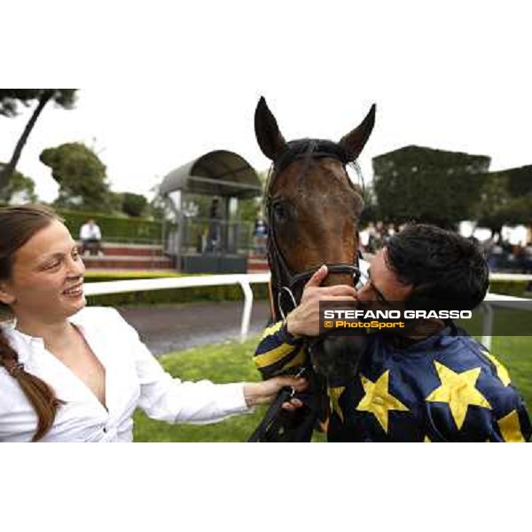 Fabio Branca and Malossol after winning the Premio Parioli Rome - Capannelle racecourse, 29th april 2012 ph.Stefano Grasso