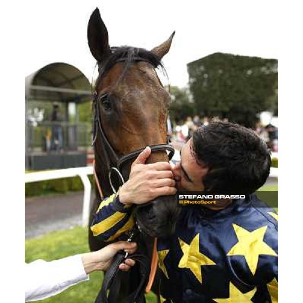 Fabio Branca and Malossol after winning the Premio Parioli Rome - Capannelle racecourse, 29th april 2012 ph.Stefano Grasso