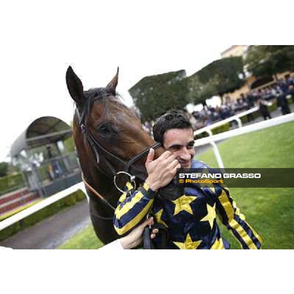 Fabio Branca and Malossol after winning the Premio Parioli Rome - Capannelle racecourse, 29th april 2012 ph.Stefano Grasso