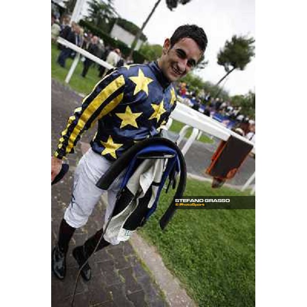 Fabio Branca in the winner circle after winning the Premio Parioli Rome - Capannelle racecourse, 29th april 2012 ph.Stefano Grasso