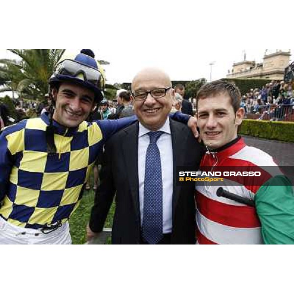 Fabio Branca, Walter Scarinci and Mirco Demuro Rome - Capannelle racecourse, 29th april 2012 ph.Stefano Grasso