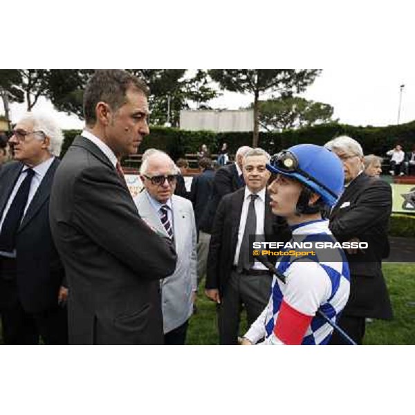 Sergio and Andrea Scarpellini with Luigi Riccardi and Cristian Demuro Rome - Capannelle racecourse, 29th april 2012 ph.Stefano Grasso