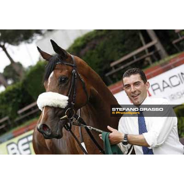 Jonathan Bacci and Cherry Collect after winning the Premio Regina Elena Rome - Capannelle racecourse, 29th april 2012 ph.Stefano Grasso