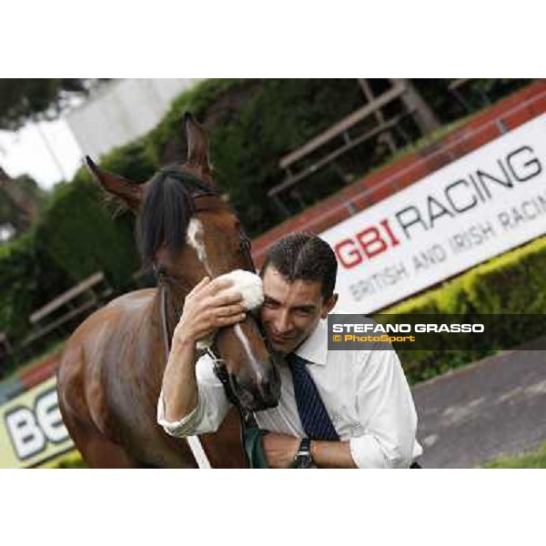 Jonathan Bacci and Cherry Collect after winning the Premio Regina Elena Rome - Capannelle racecourse, 29th april 2012 ph.Stefano Grasso