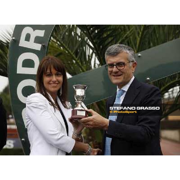 The prize giving ceremony of the Premio Regina Elena - Francesco Ruffo and Federica Villa Rome - Capannelle racecourse, 29th april 2012 ph.Stefano Grasso