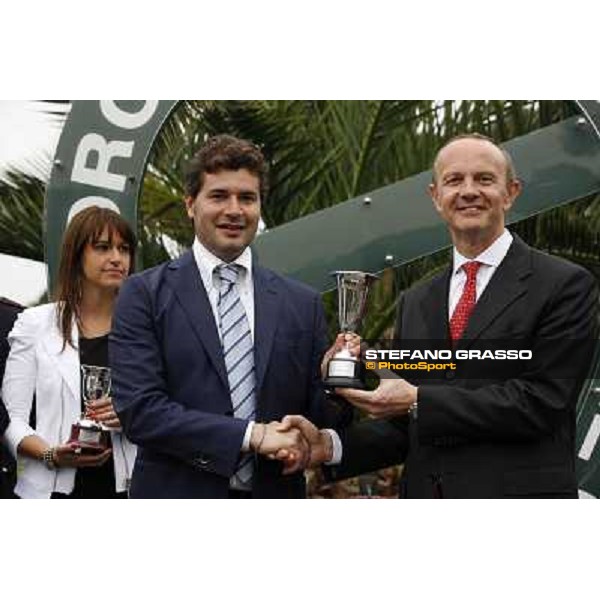 The prize giving ceremony of the Premio Regina Elena Elio Pautasso and Stefano Botti Rome - Capannelle racecourse, 29th april 2012 ph.Stefano Grasso