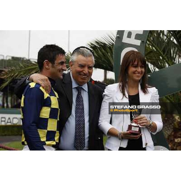 The prize giving ceremony of the Premio Regina Elena Fabio Branca,Giuseppe Botti and Federica Villa Rome - Capannelle racecourse, 29th april 2012 ph.Stefano Grasso