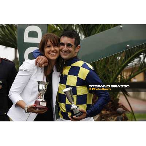 The prize giving ceremony of the Premio Regina Elena Fabio Branca and Federica Villa Rome - Capannelle racecourse, 29th april 2012 ph.Stefano Grasso